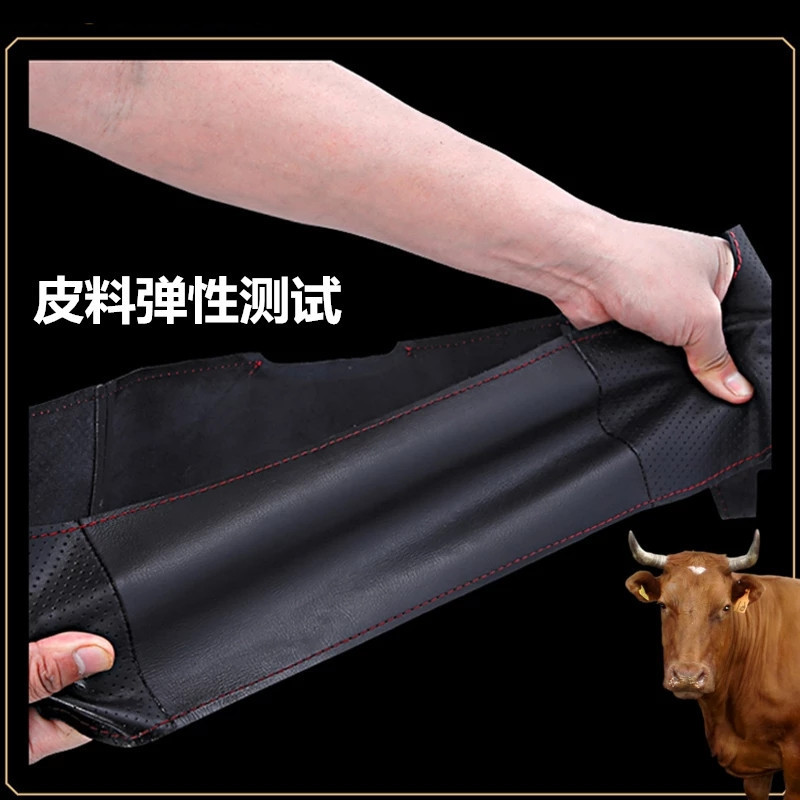 适用于奔驰smart手缝真皮方向盘套/汽车把套