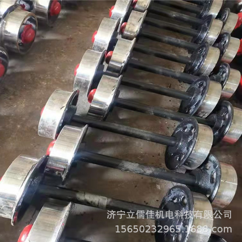 热销矿车儒佳厂家批发平板矿车轮对280mm铸钢立轮600轨距矿车轮子