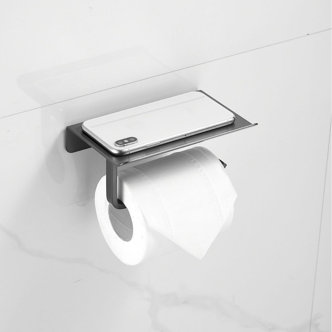 水镀灰304不锈钢卫生间打孔厨房浴室厕所支架置物架收纳酒店工程