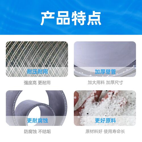 金伟pe管hdpe市政排污管pe水管新料聚乙烯现货钢丝网骨架复合管