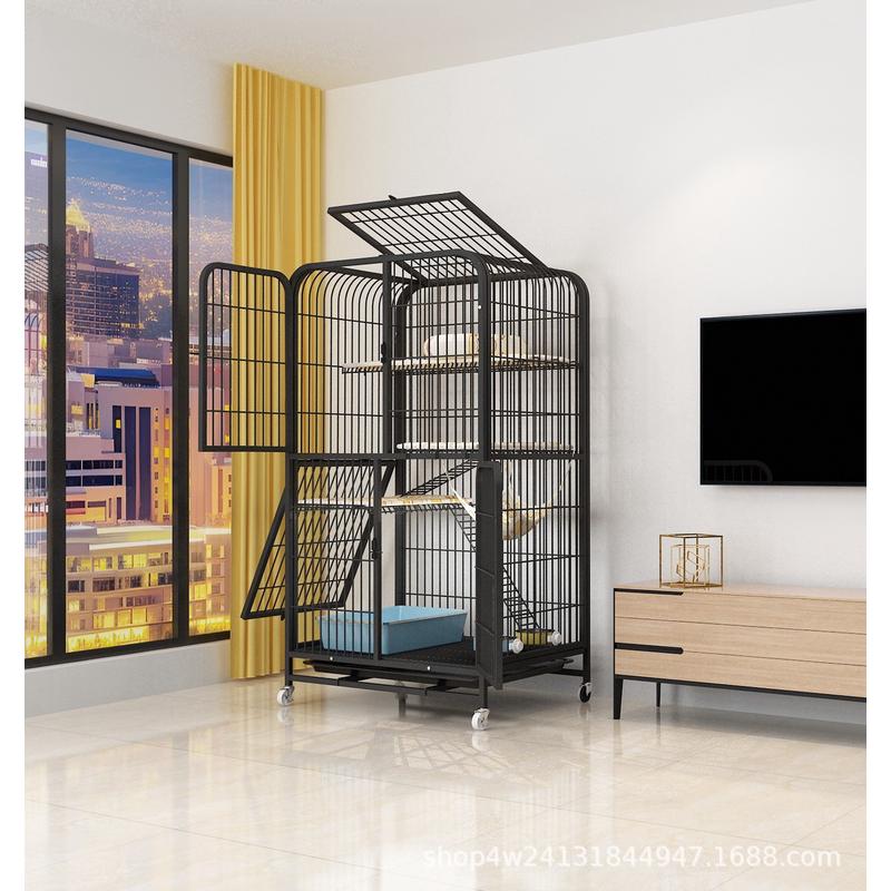 猫笼子带可抽厕所猫别墅猫窝猫窝超大自由空间猫咪别墅猫加粗双层