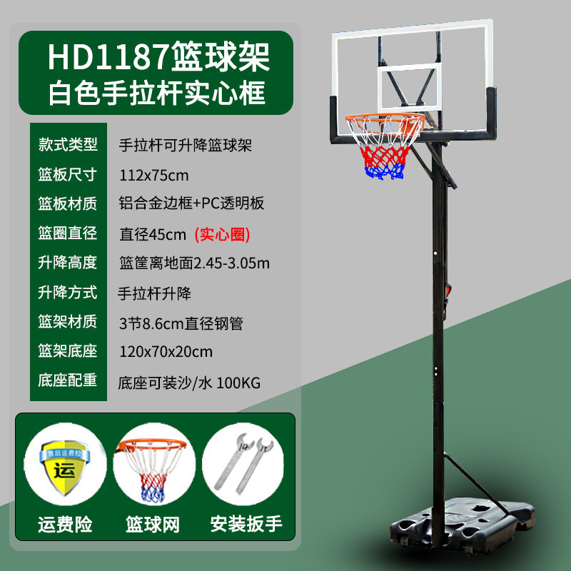 篮球架可标准升降青少年儿童室内户外家用移动成人投篮球框