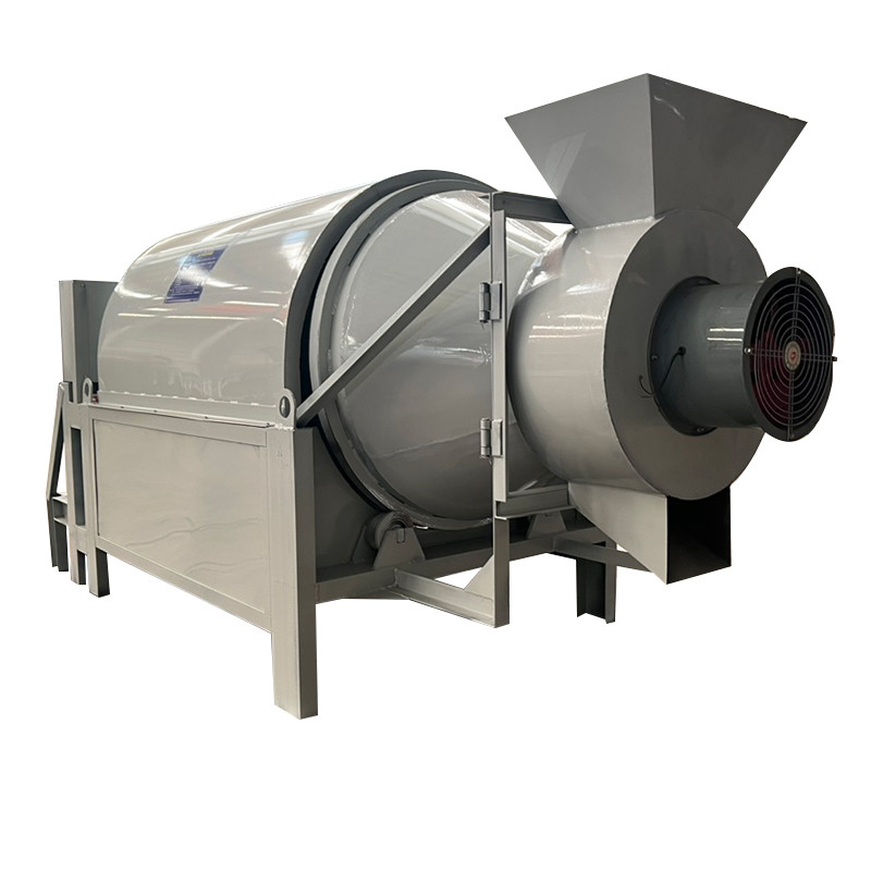 电加热动物粪便有机肥滚筒工业烘干机鸡粪酒糟锯末沙子烘干机