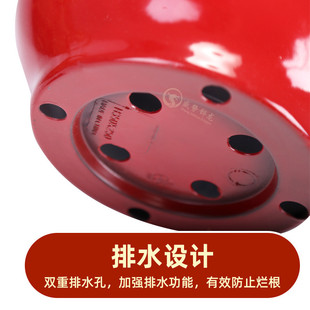 中国风烤漆防陶瓷彩釉红色绿植室内植物虎皮兰花盆室外家塑料花盆