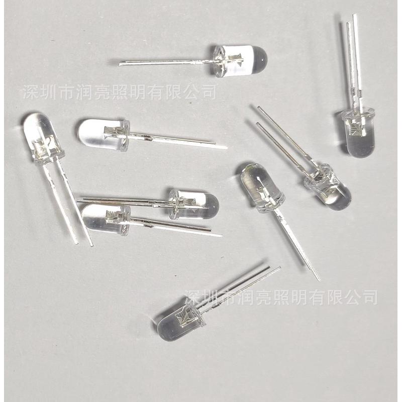 5mm红绿无极指示灯透明高亮插件红光翠绿led发光二极管双色珠品质