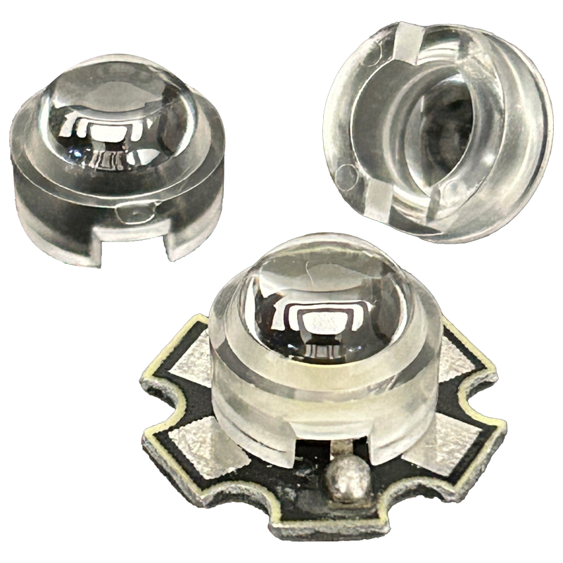 大功率仿流明LED灯珠透镜12.5mm迷你1w3w5聚光30/60/90度风嘴透镜