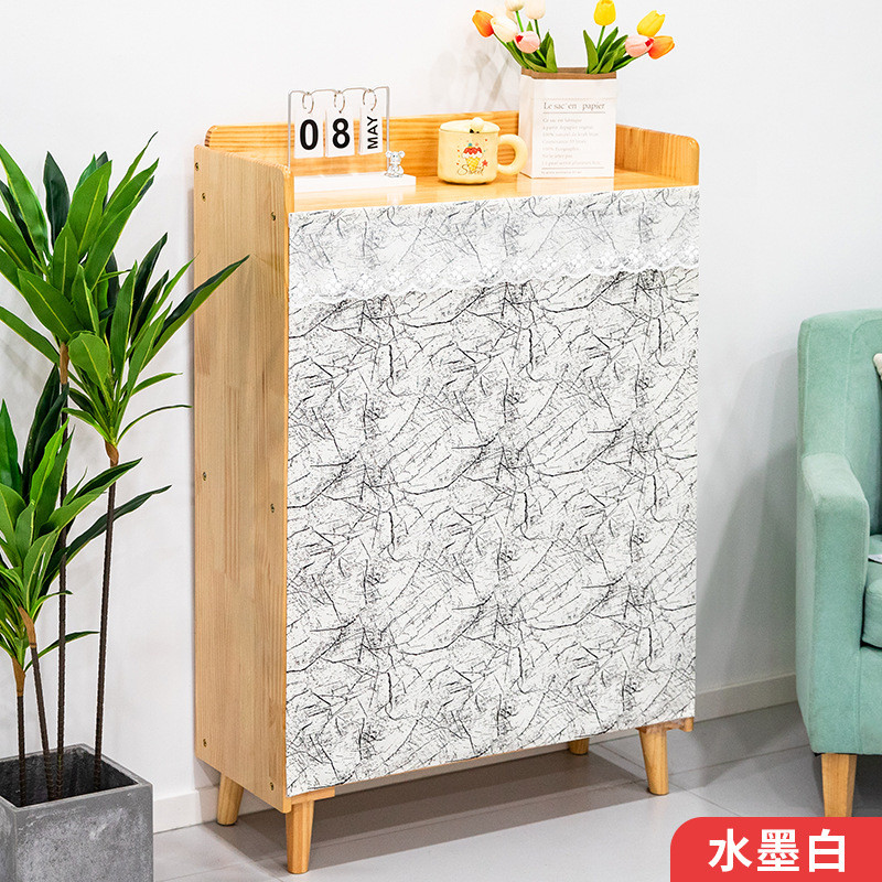 自粘式鞋柜帘分水器免打孔遮挡帘子厨房橱柜遮丑帘衣柜隔断门帘