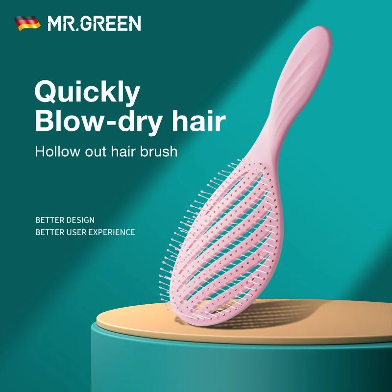 MR.GREEN Hollow Out Hair Brush Scalp Massage Combs Hair Styl