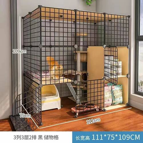 猫笼子超大自由空间猫舍猫屋笼室内大猫咪笼子猫空家用两层猫别墅