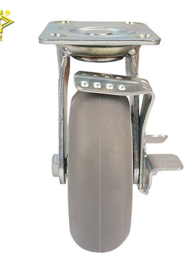 脚轮重型直供厂家6寸tpr动轮带刹静音轮车间设备轮工业脚轮万向轮