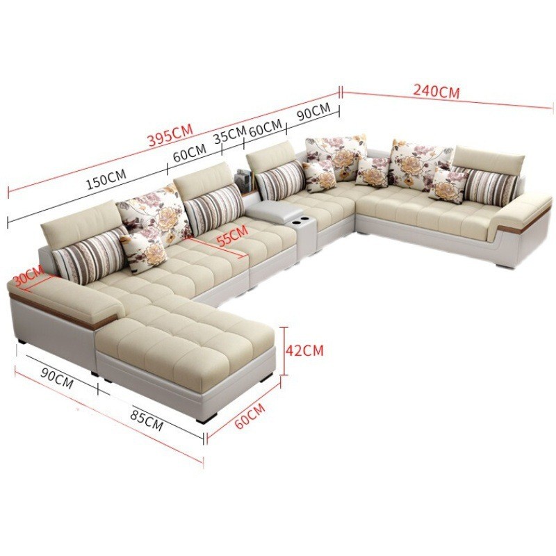 六件套大小户型家具客厅沙发现代简约乳胶海绵直排组合布艺沙发