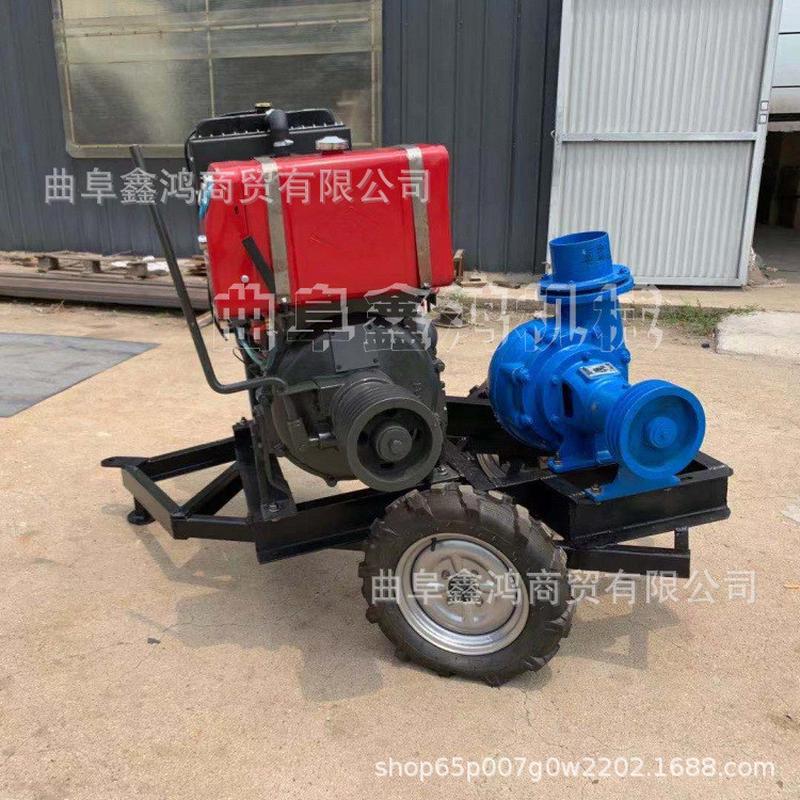 防汛排涝柴油离心泵4寸柴油电启动抽粪泵自吸式柴油抽水泵6寸