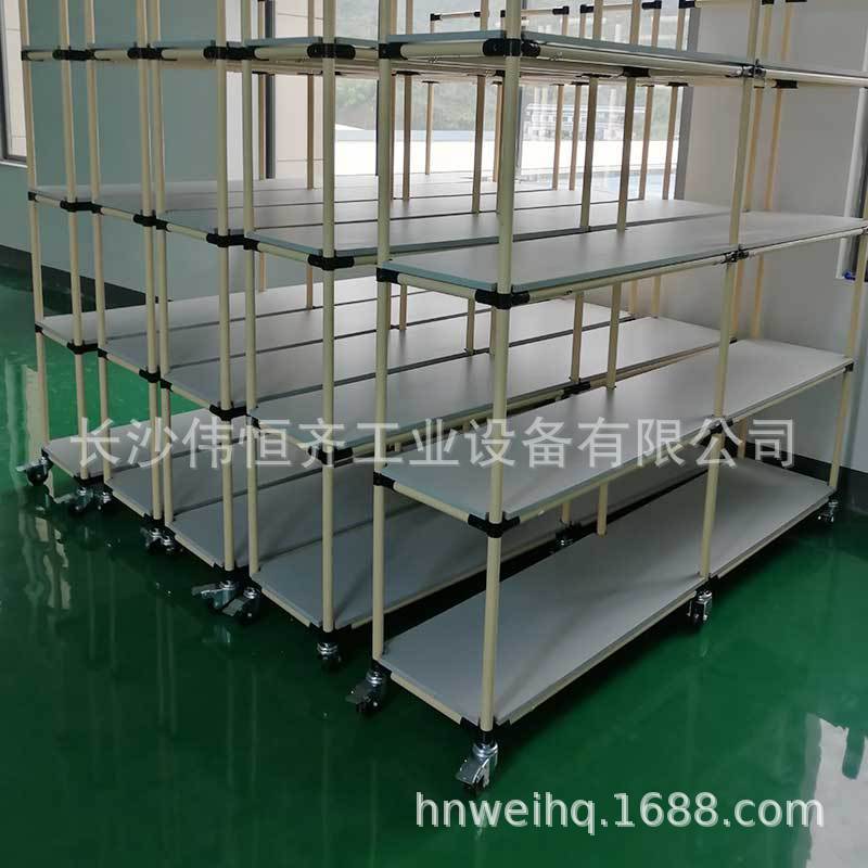 精益管周转车间手推车多层料车可移动工具车仓库推车物分类定做