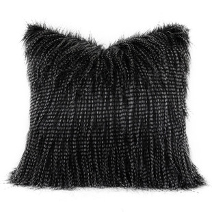 现代轻奢样板间床旗毯酒店民宿软装 床品黄色黑白色搭抱枕床上靠垫