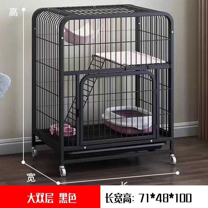 猫笼子超大空间家用室内厕所一体二层加粗加固猫笼不占地猫别墅