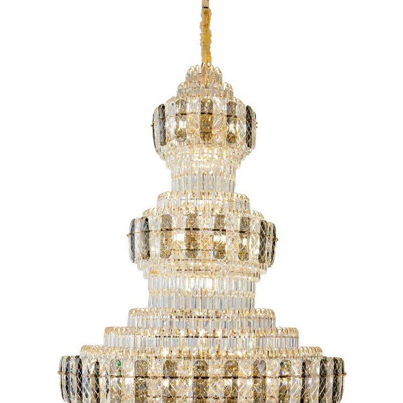 新款水晶大式欧美客厅餐厅意吊灯美式别墅楼梯灯酒店ktv水晶吊灯