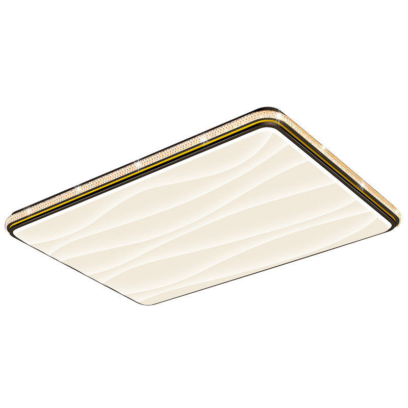 2025新款年吸顶灯简约大气卧室客厅房间灯水波纹铁艺超薄家用灯具