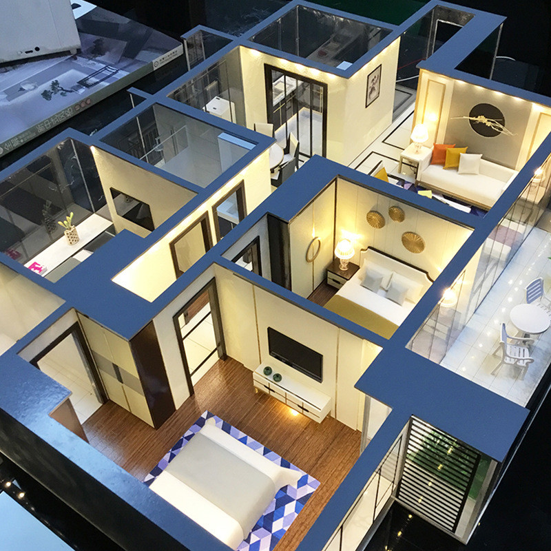 地产分体户型整理 售楼处户型设计展示样板间模型 亚克力沙盘制作