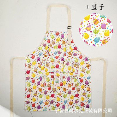 鸡蛋收集背带裙捡鸡蛋多口袋帆布围裙家用厨房蛋类防碎裙
