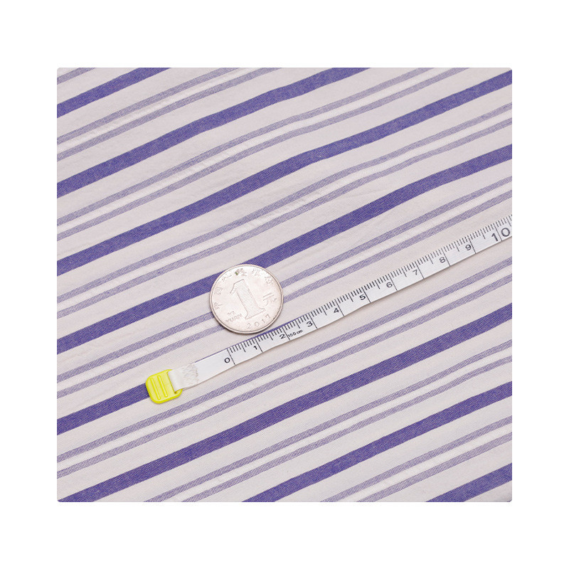 面料批发全棉提花条布料薄款全棉色织条纹布服装细条透气现货