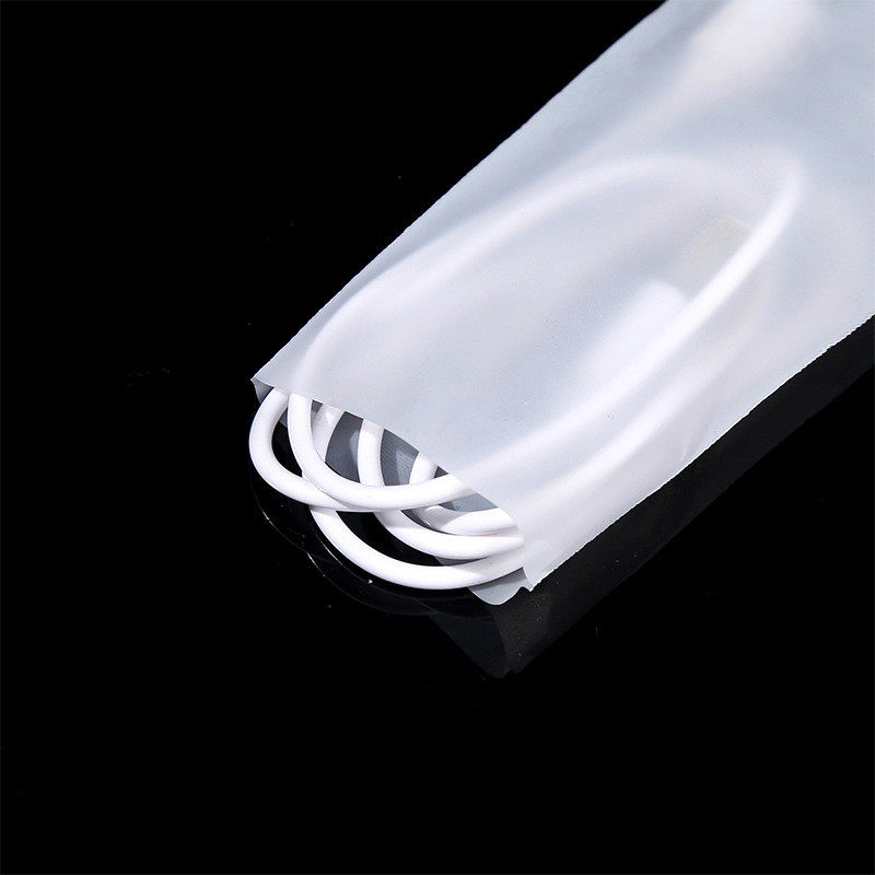 CPE磨砂袋白色袋子 手机数据线包装袋子 双层5丝包装塑料袋子批发