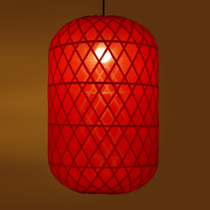 定制中式油纸竹编古风灯笼餐厅酒店大排档火锅店广告印字吊灯批发