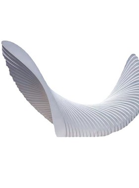 户外不锈钢扇形公园大型水景雕塑美陈装饰商场售楼部景观摆件定制