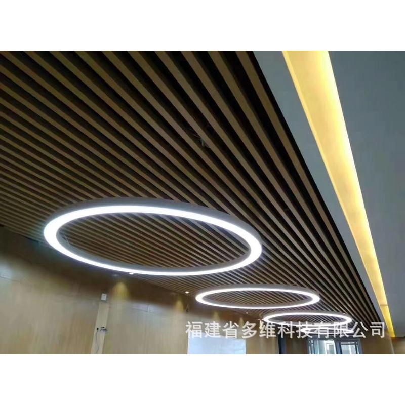 大圆圈工业风商场超市办公写字楼led圆环中空办公吊线灯圆形吊灯