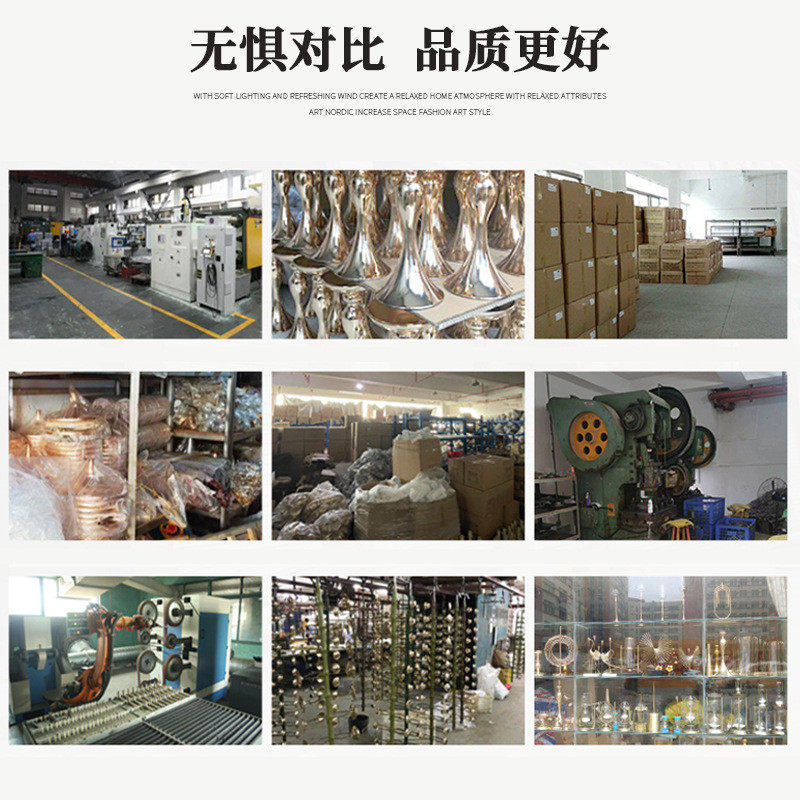 电镀花器定制家居工艺品铁艺花摆件卧室书房花器甁婚庆路引摆件