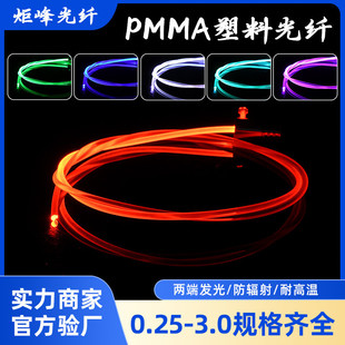 光纤端点0.25mm0.5mm0.75mm1mm1.5mm实心软质照明导光条水母灯