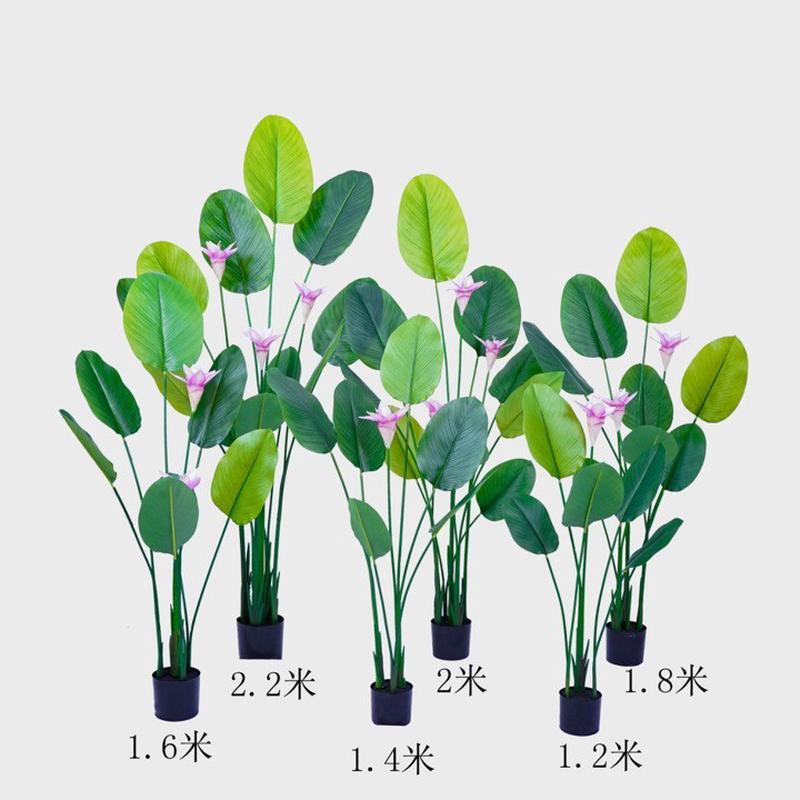 外贸仿真青莲竹芋盆栽 北欧家居仿真花盆景 仿真植物橱窗造景摆件