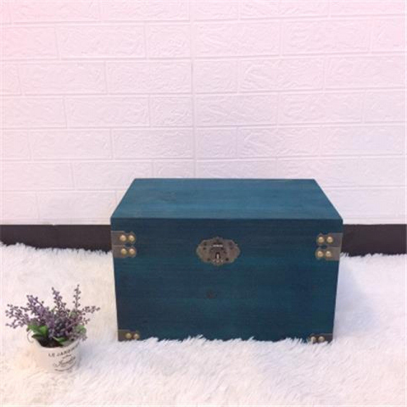 木箱子木盒储物箱实木收纳箱复古带锁子特大号长方形带盖木箱