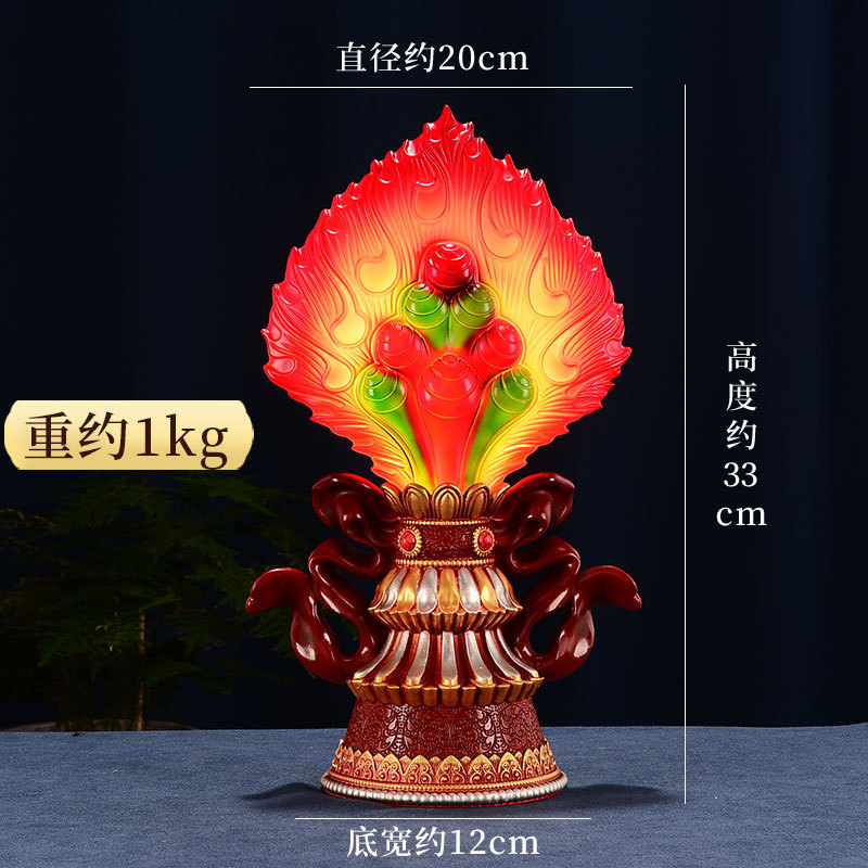 led摆件尼宝充电灯座室内家用八宝彩绘电子摩尼宝八吉祥八供摩