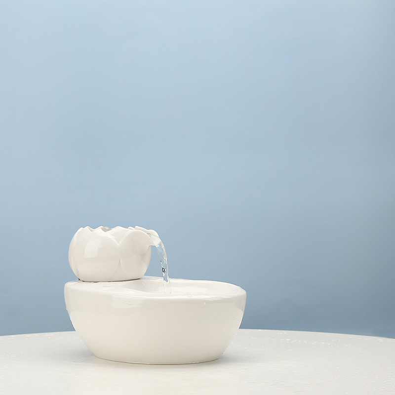 猫咪饮水机陶瓷静音宠物饮水碗自动循环流动过滤猫喝水喂水器恒温