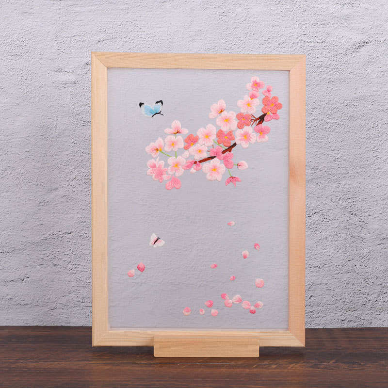 wm9a屏风双面刺绣手工diy自绣材料包初学者自己制作摆件苏绣古风