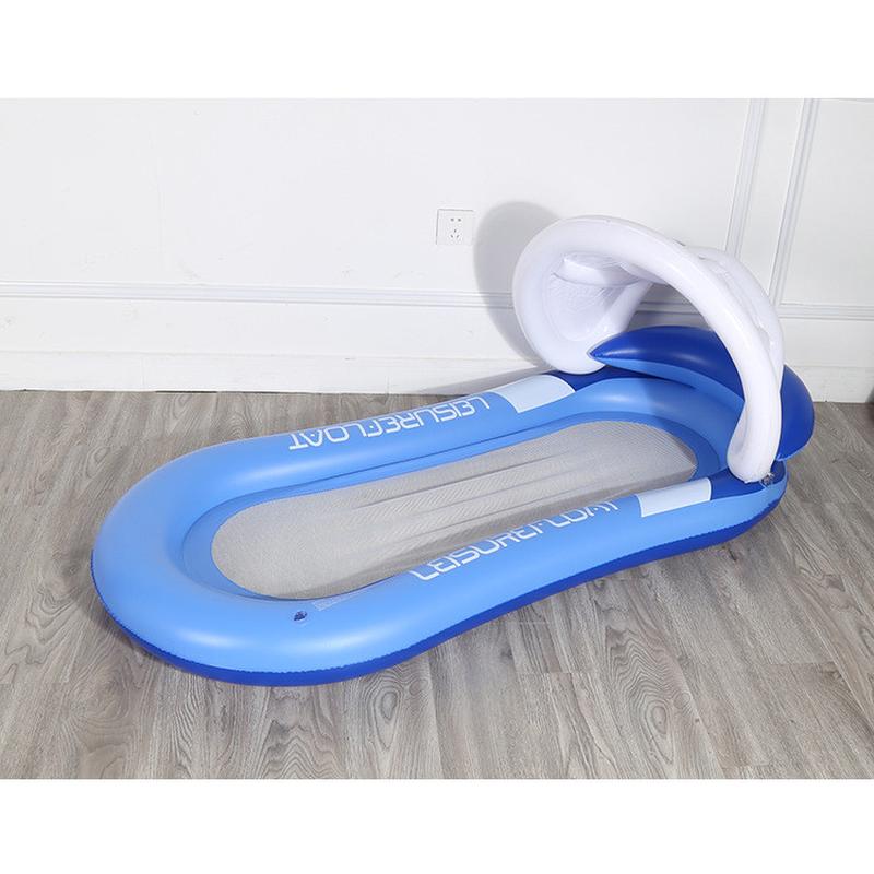 新款现货蓬网吊床浮排ins可折叠带带躺椅成人充气pvc水上浮床批发