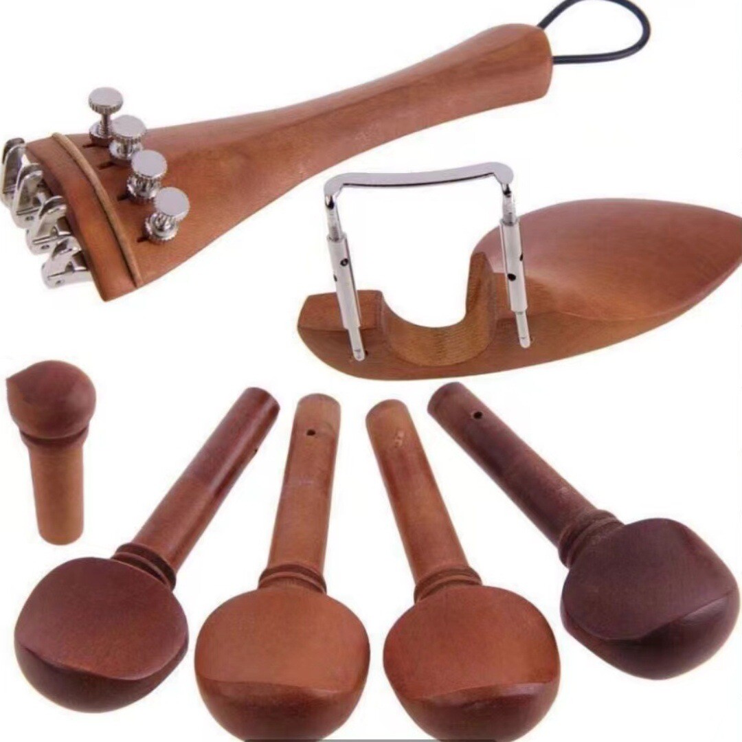 小提琴枣托配件旋钮拉板腮木螺丝尾钮