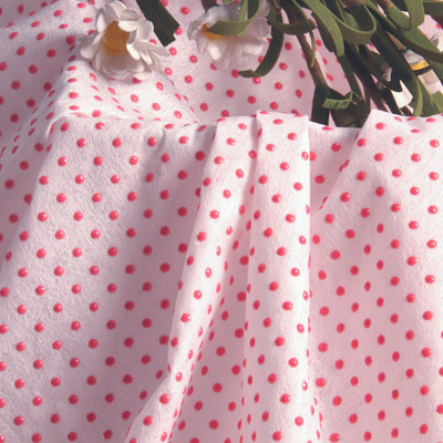 厂家现货水刺红点温感变色滴塑暖贴功能性面料38度感温布滴塑布