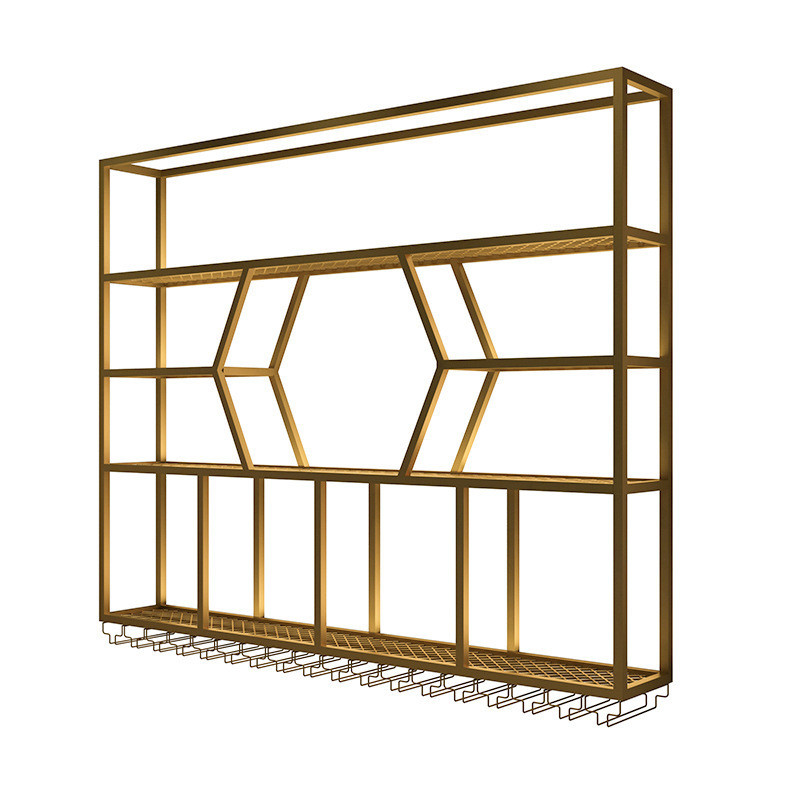 酒柜展示架铁艺酒吧商用壁挂式红酒架墙酒架现代简约客餐厅家用上