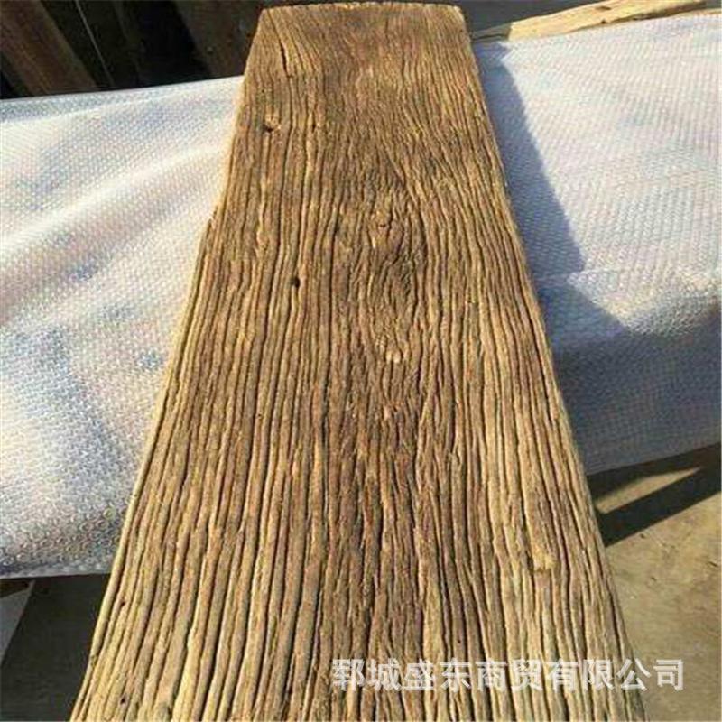 老榆木门板复古怀旧风化茶桌茶台旧木板民宿实木家具桌面榆木板
