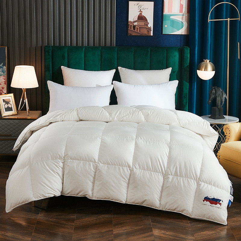 新款厂家风全棉贡缎羽绒被壳纯色半成品全棉羽绒被壳现代简约批发