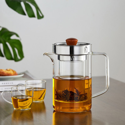 现货大号玻璃茶壶耐高温加厚内胆过滤泡茶壶可加热煮茶壶烧水壶