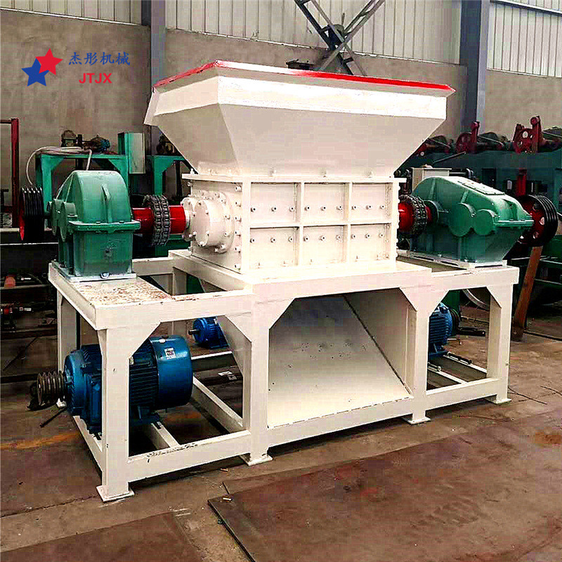 热销生活固废垃圾铁桶托盘撕碎双轴机塑料易拉罐废铁破碎机供应厂