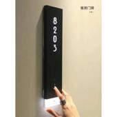 酒店发光门牌led亚克力带灯ktv宾馆房间门牌号数字号码 牌款