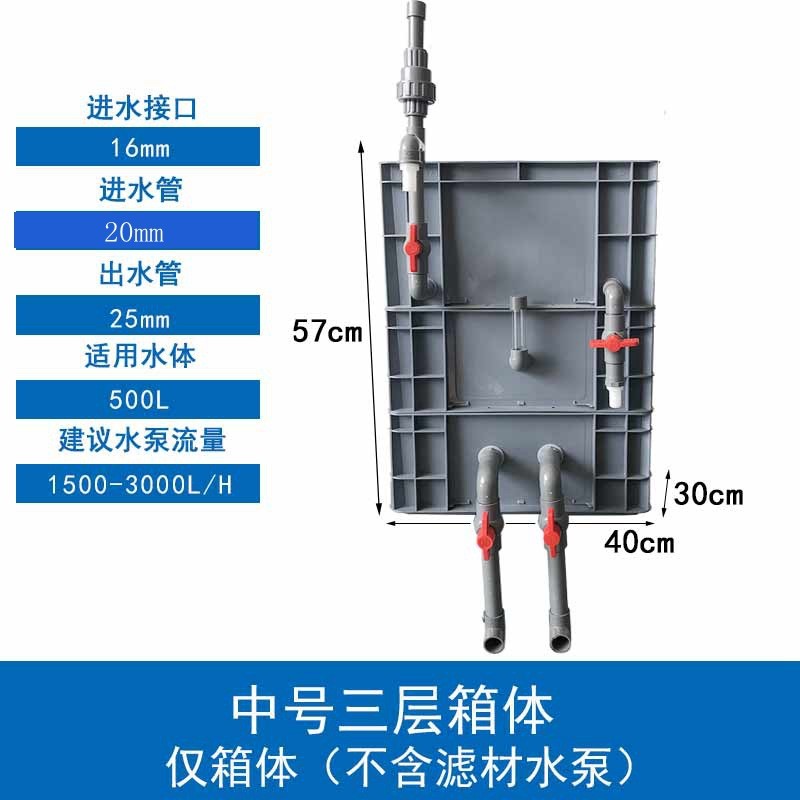 鱼缸鱼池沼泽过滤水池周转箱过滤箱过滤器箱水净化循环系统滴流盒