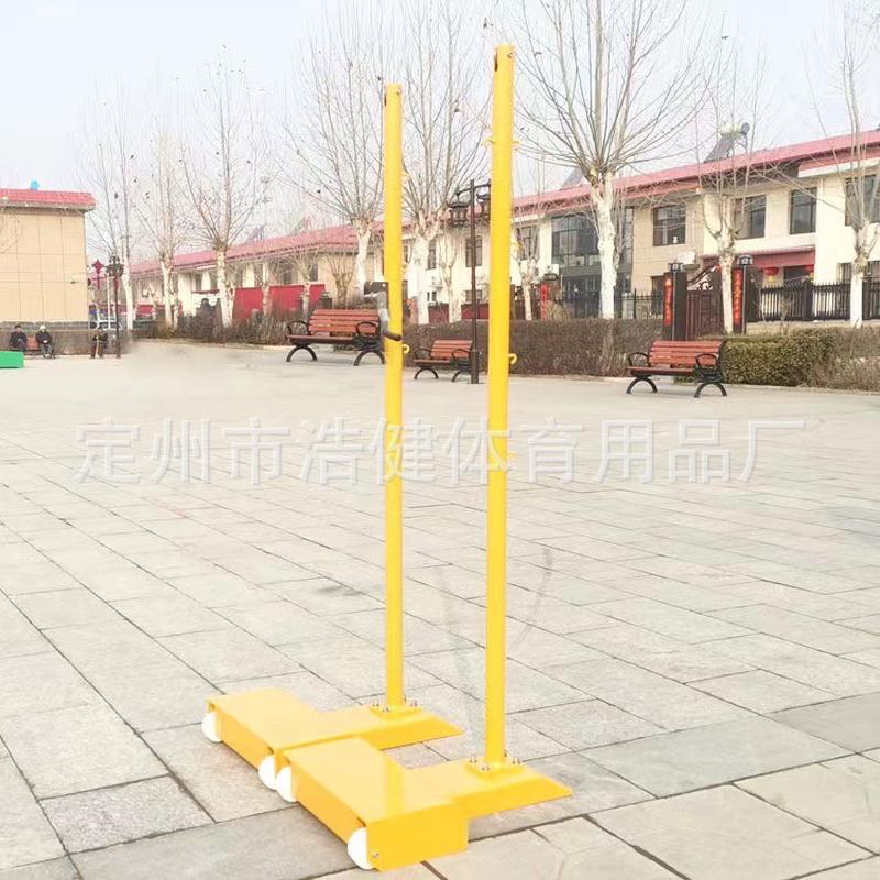 新款移动式羽毛球网架实心铸铁多功能柱羽毛球款式