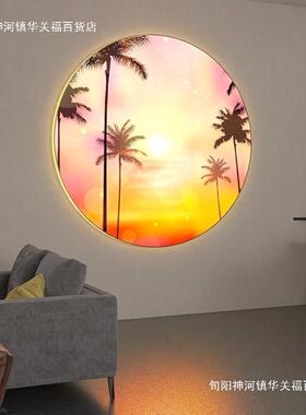 网红风灯箱落地ins风招牌日落led卡布无边风酒吧露营咖啡店亚克力