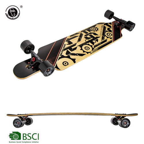 热销fishskateboard成人儿童四轮滑板刷街长板四轮代步41英寸滑板