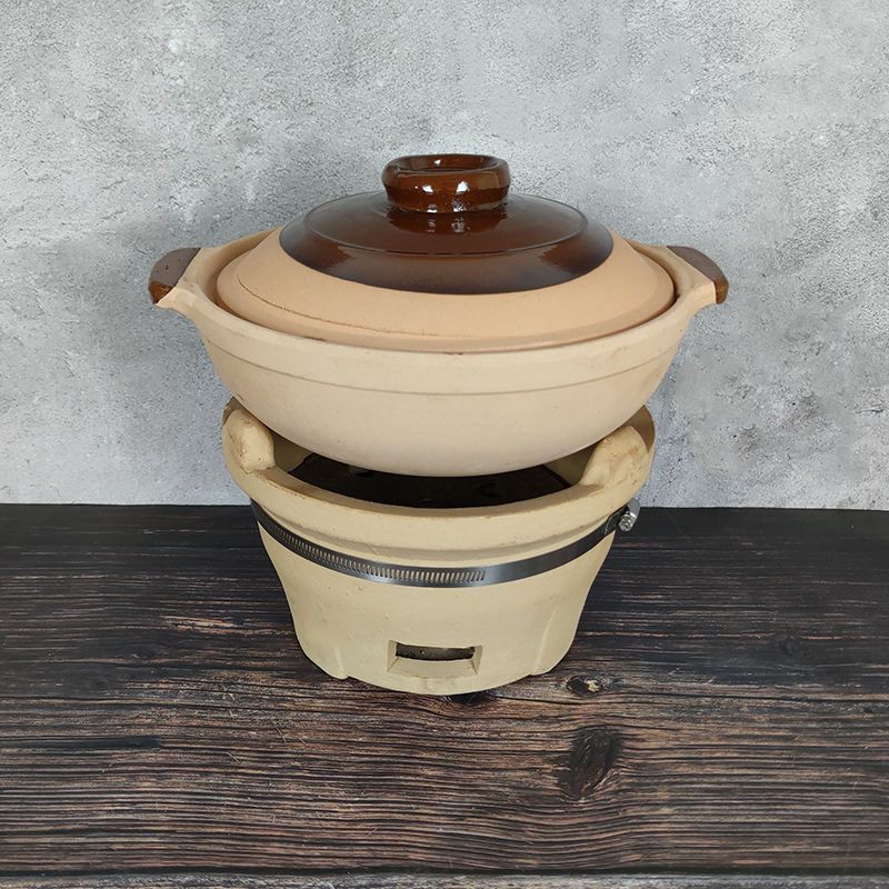 手工土砂锅老式炭炉加热复古沙锅陶土砂锅炖锅炭炉火锅打边炉佳泰