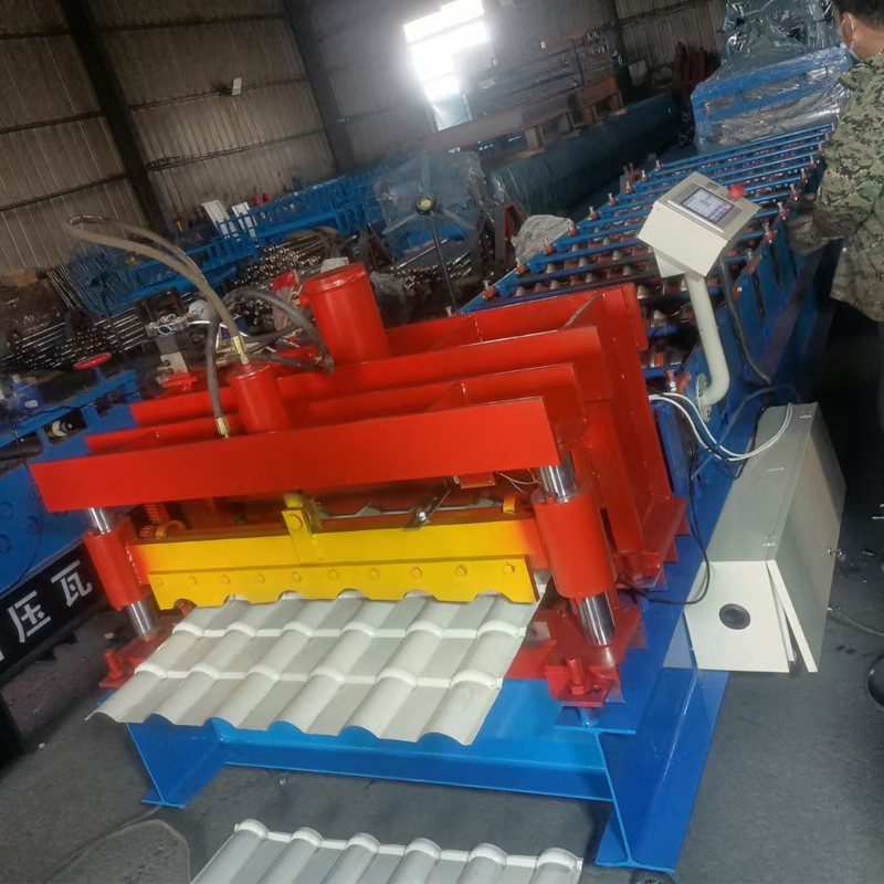 800竹节仿琉璃瓦树脂琉璃瓦压瓦机屋顶瓦设备仿古琉璃瓦